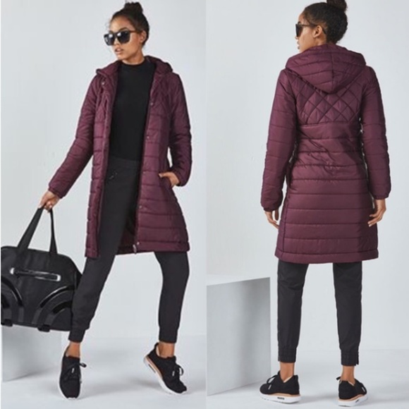 Fabletics Jackets & Blazers - Fabletics Lucca Long Hooded Puffer Coat Jacket